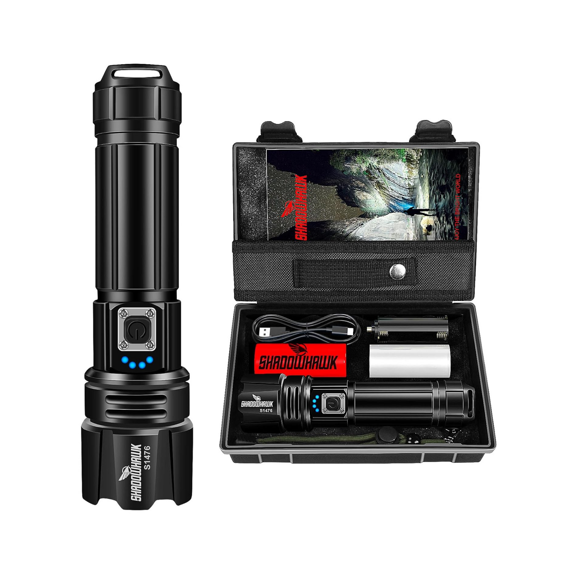 Shadowhawk Flash Light LED Torch 20K Lumens Waterproof