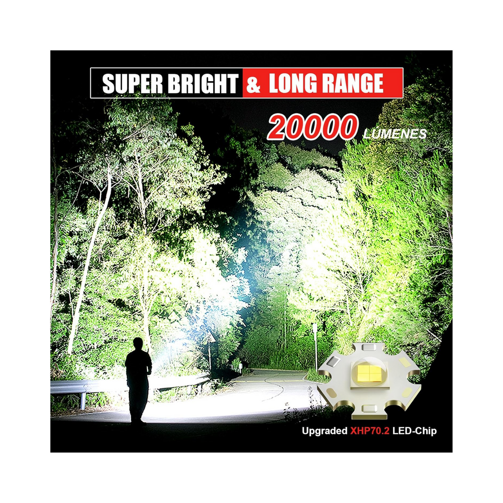 Shadowhawk Flash Light LED Torch 20K Lumens Waterproof