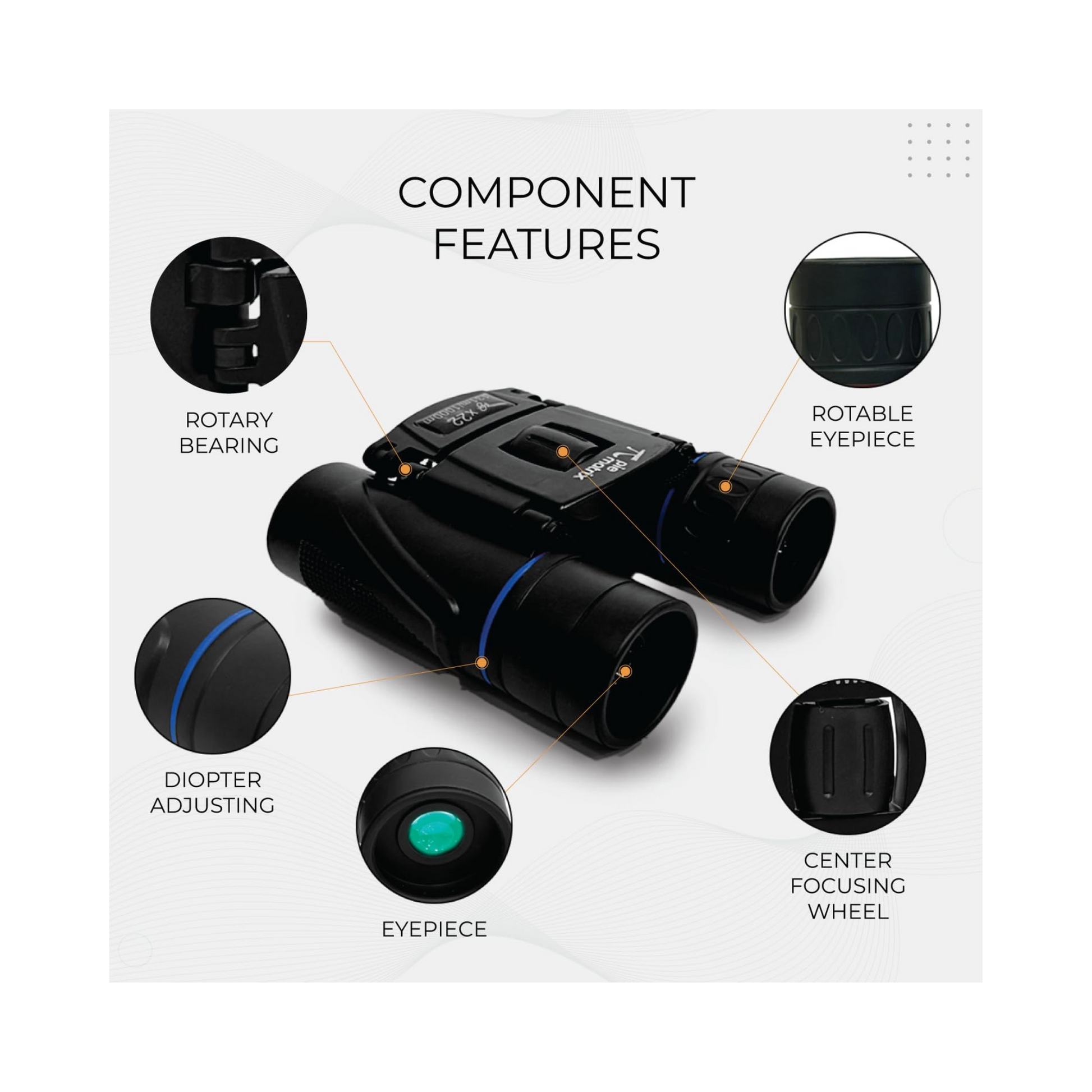 Pie Matrix Sport Binoculars 8X22 Magnification (Compact)