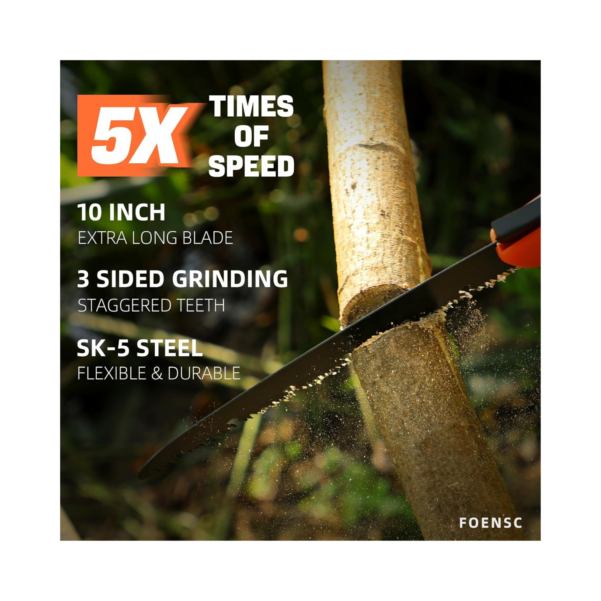 10'' Folding Hand Saw – Japanese SK-5 High Carbon Steel Blade