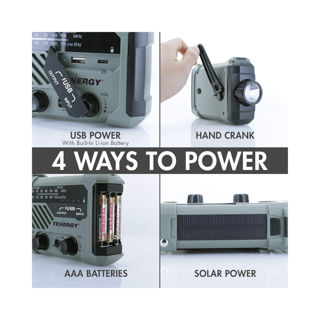 Tenergy Multifunctional Hand Crank Emergency Radio