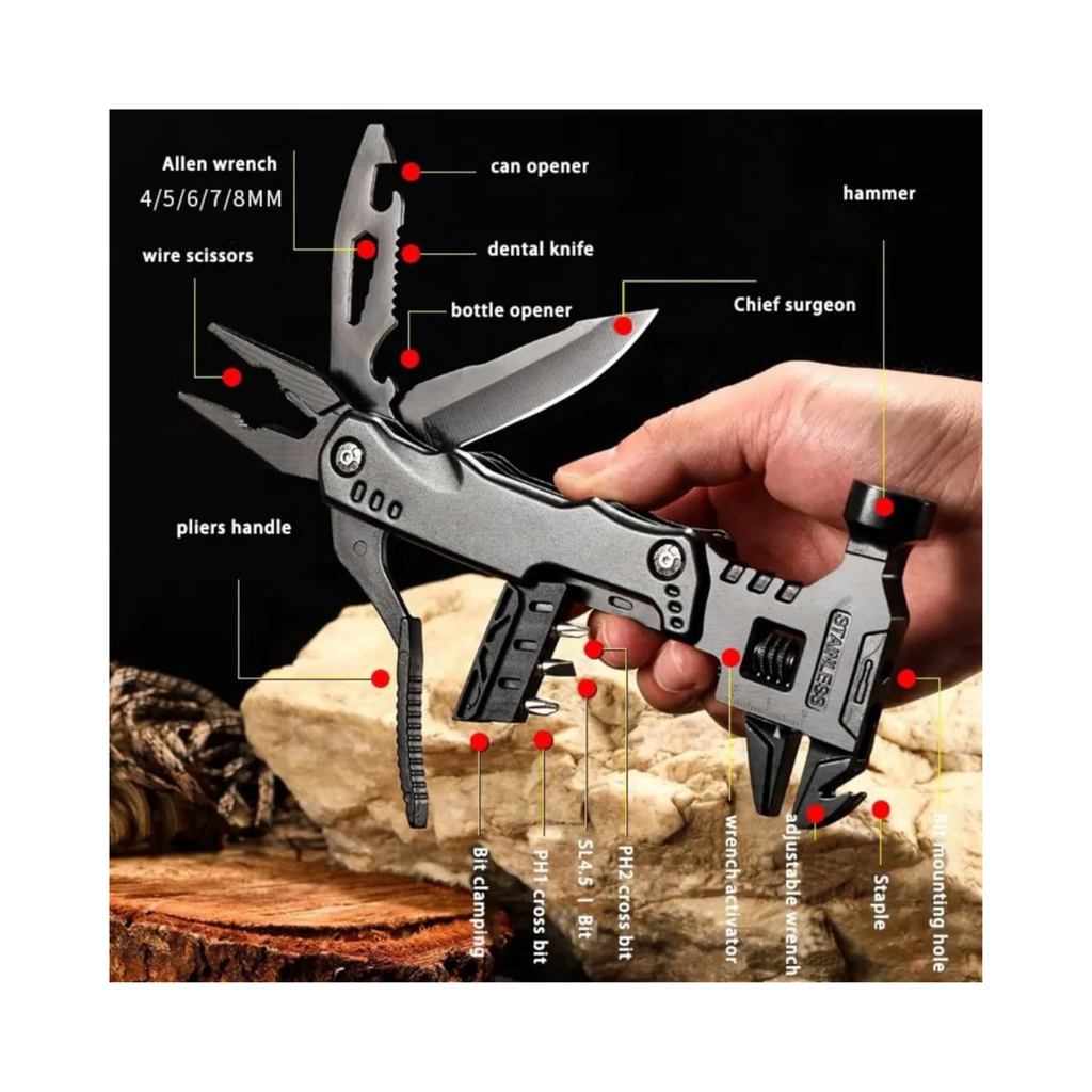 16 in 1 Multi-Tool Hammer Stainless Steel