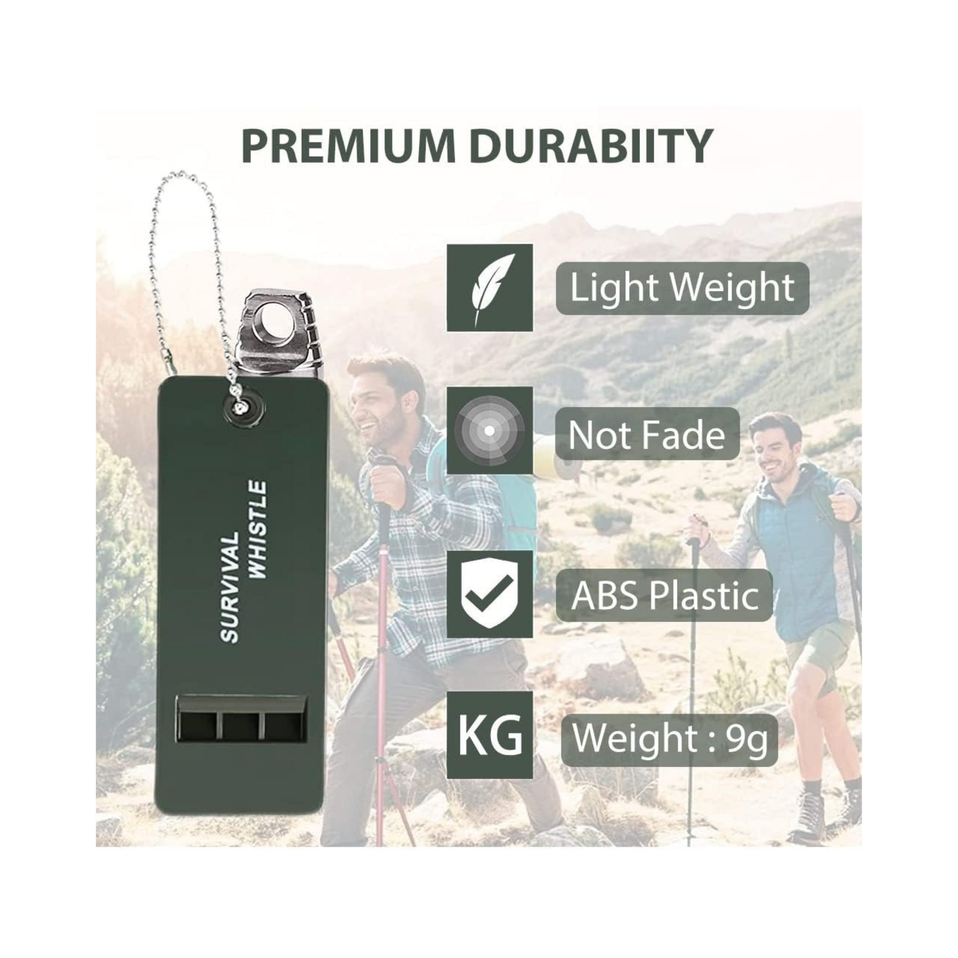 High Pitch Multi-Audio Survival Whistle 120db