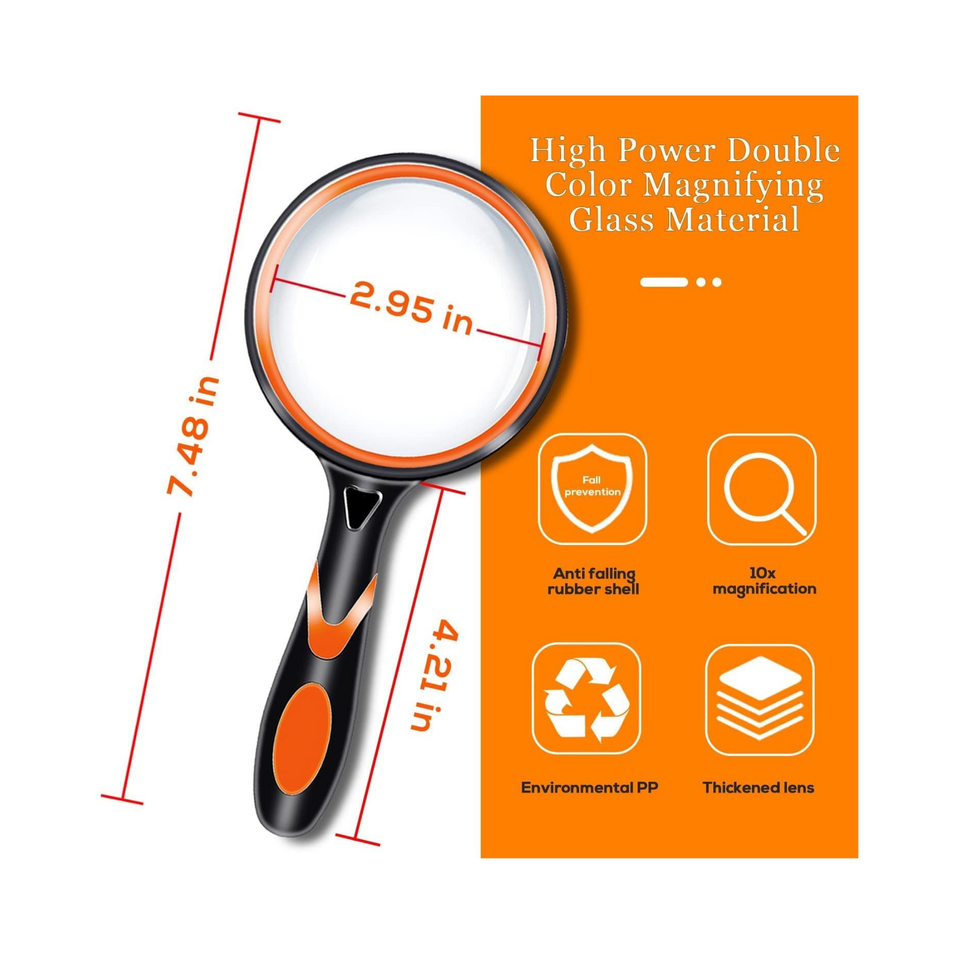Outdoor Magnifying Glass 75mm Lens