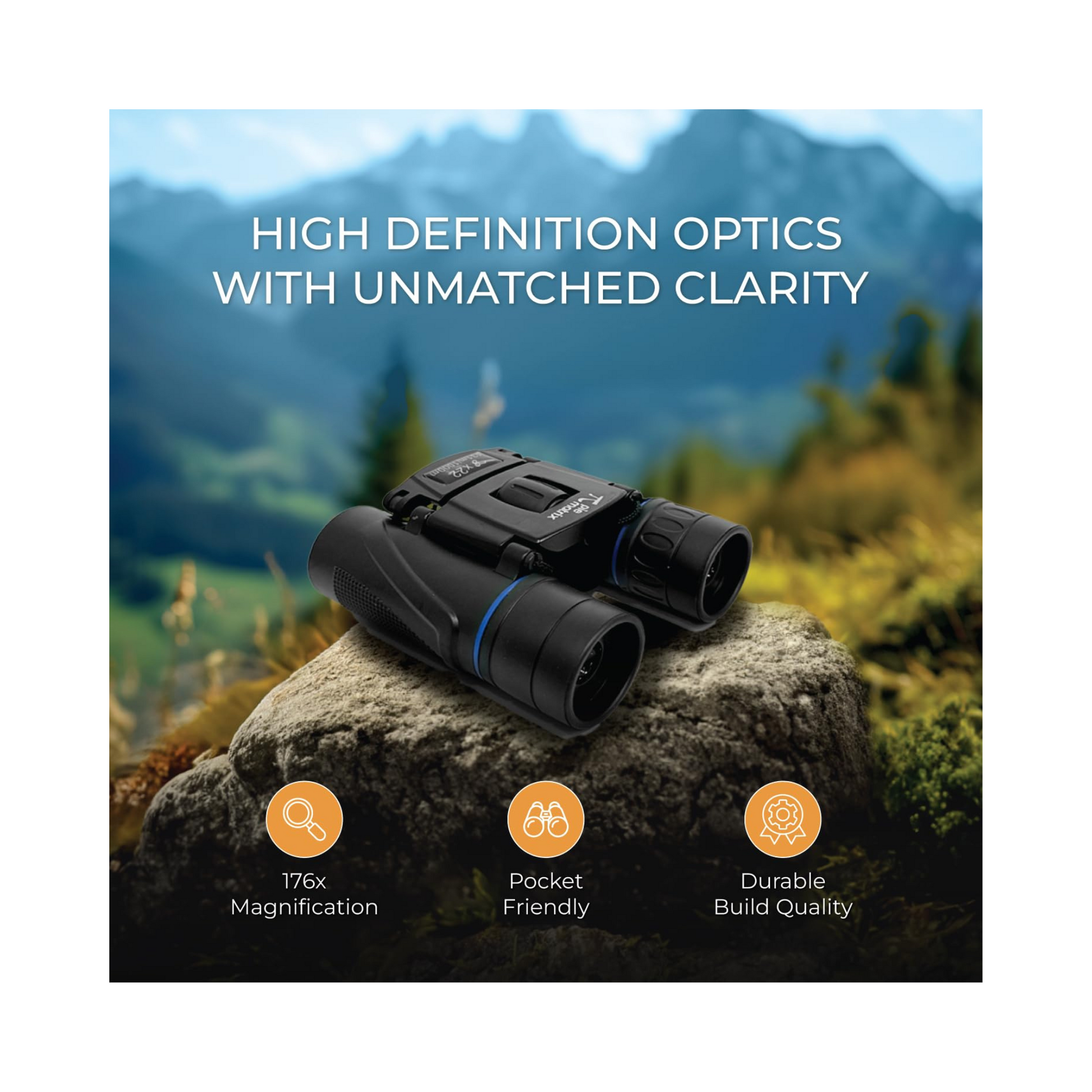 Pie Matrix Sport Binoculars 8X22 Magnification (Compact)