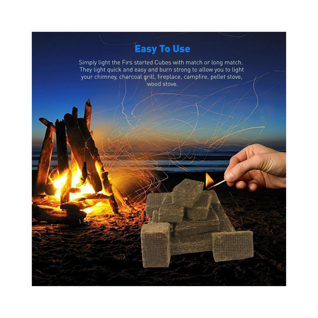 Emergency Fire Starter Cubes Wax Wood Igniter