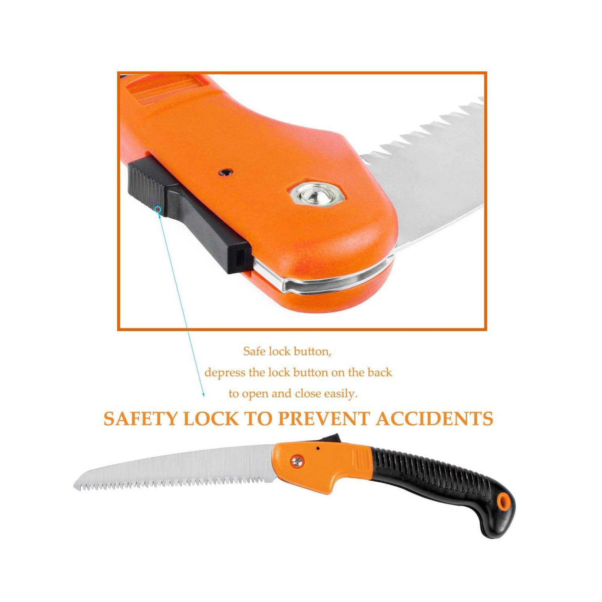 7" Folding Mini Hand Saw - High Carbon Steel Blade