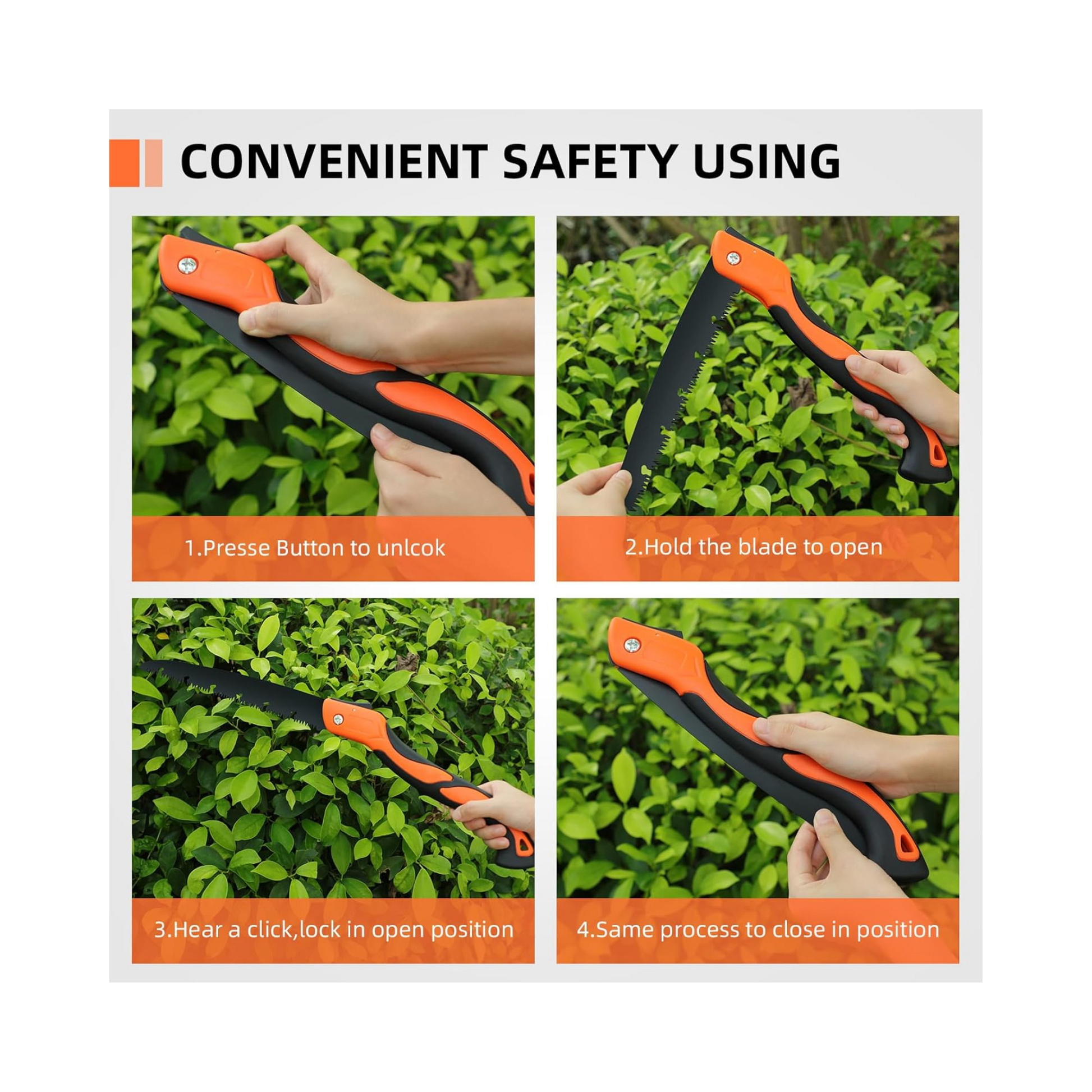 10'' Folding Hand Saw – Japanese SK-5 High Carbon Steel Blade