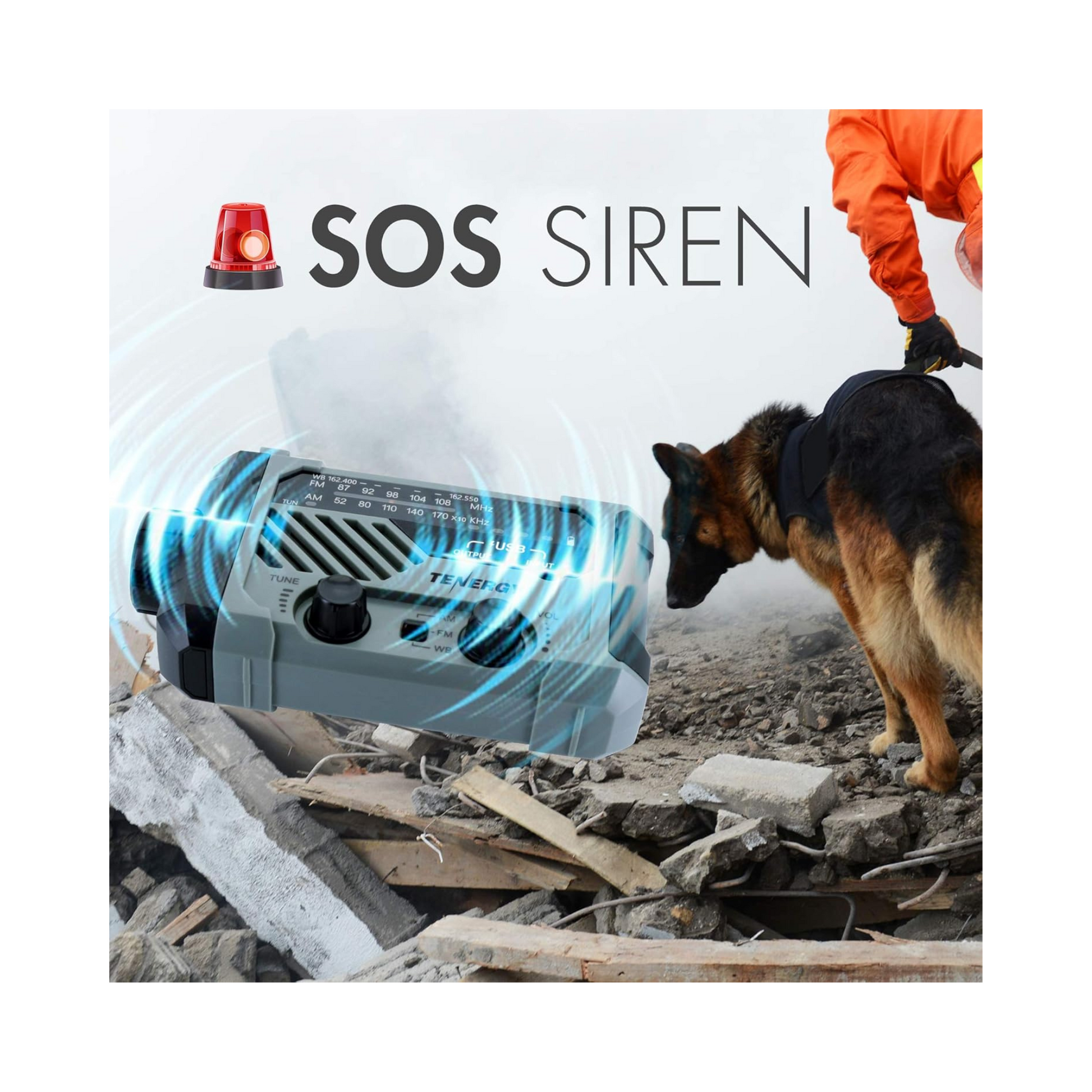 Tenergy Multifunctional Hand Crank Emergency Radio