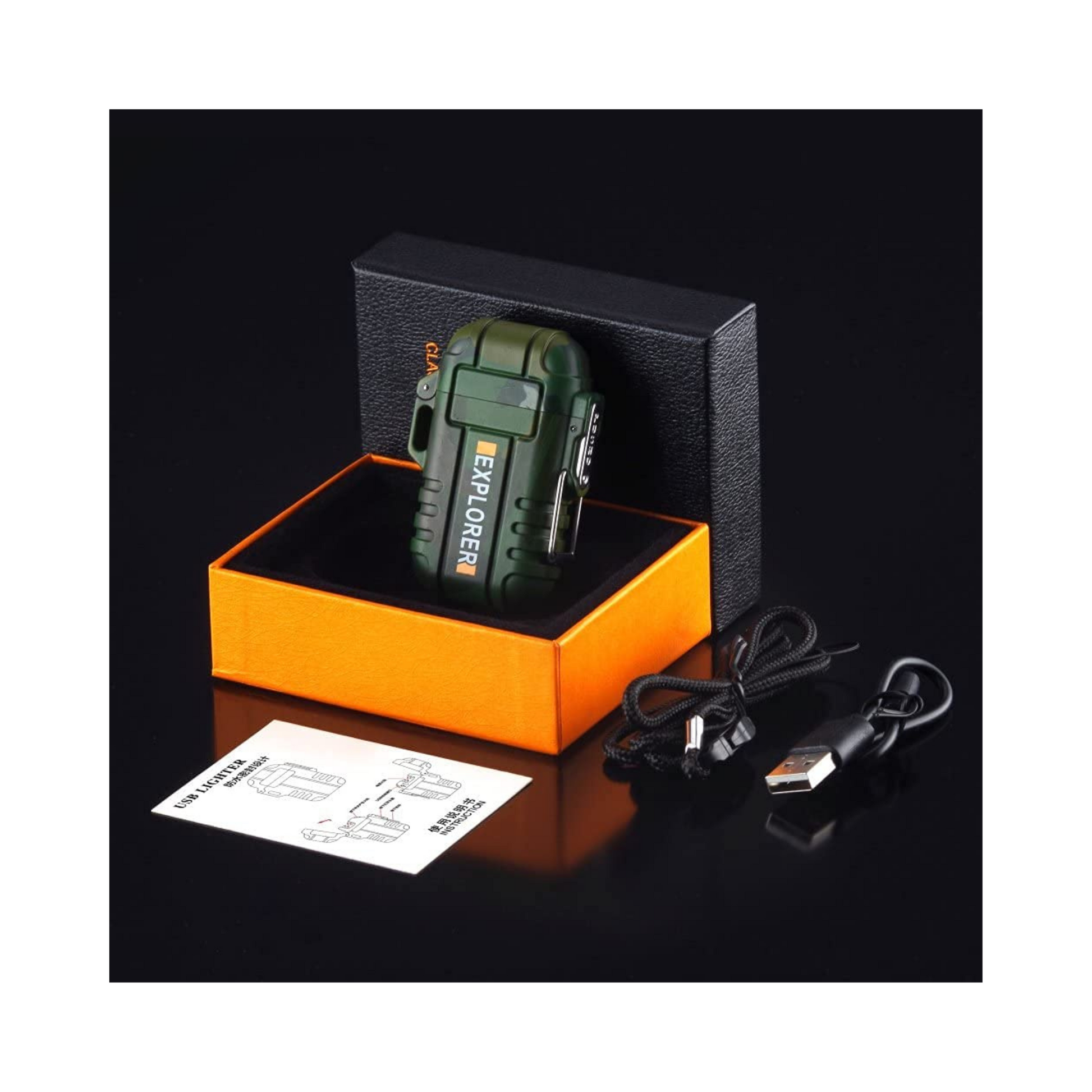 Electric Arc Lighter Dual Plasma Beam Waterproof & Windproof