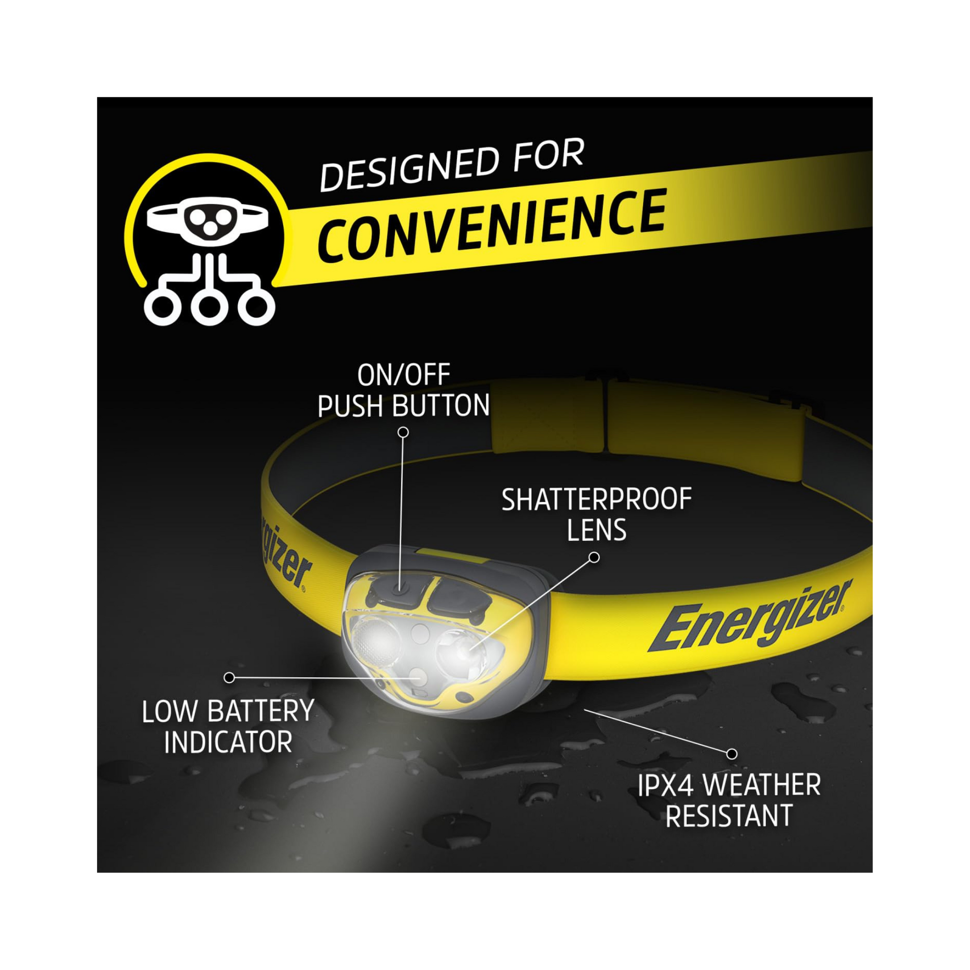 Energizer Vision Ultra LED Headlight IPX4 Waterproof