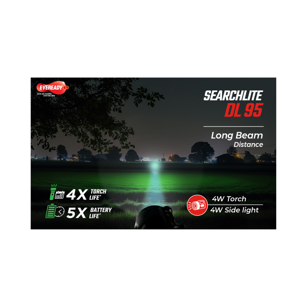 Eveready SEARCHLITE DL95 Rechargeable 4W Emergency Torch