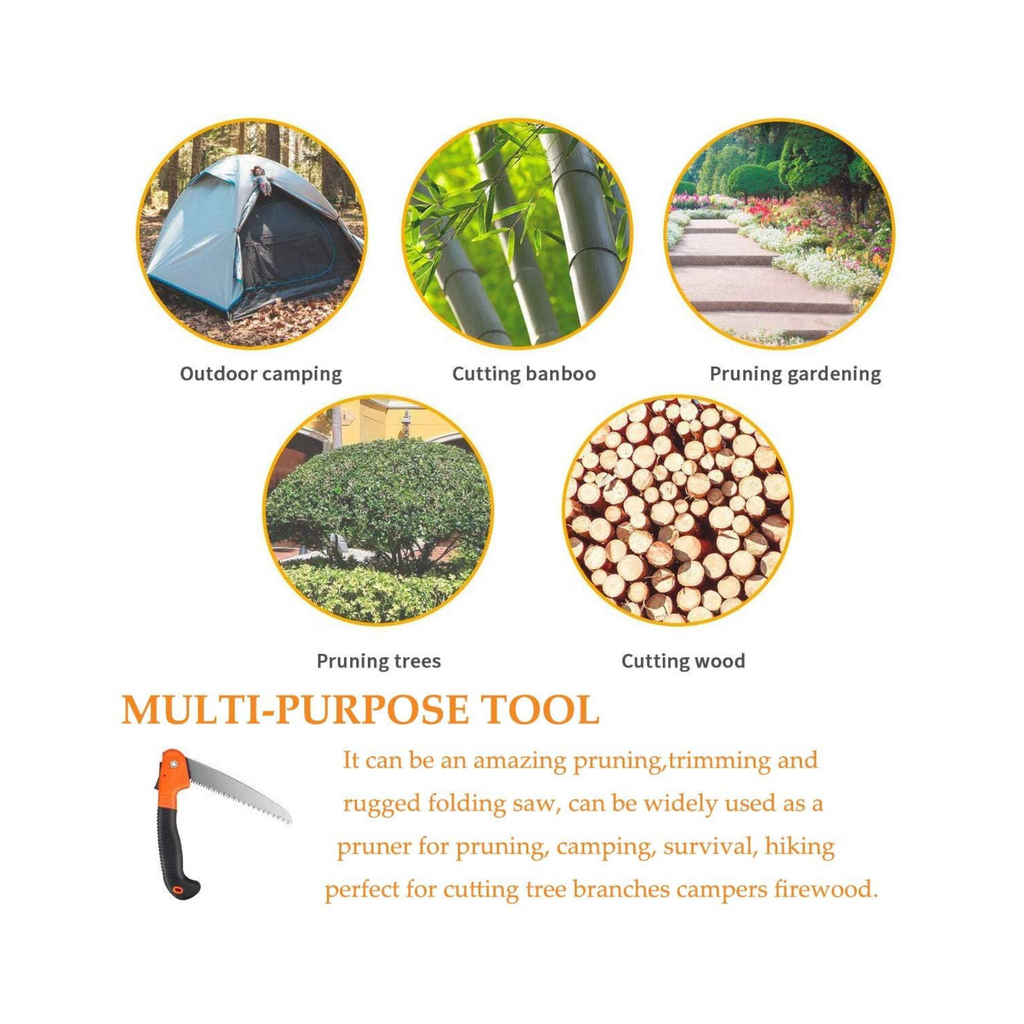 7" Folding Mini Hand Saw - High Carbon Steel Blade