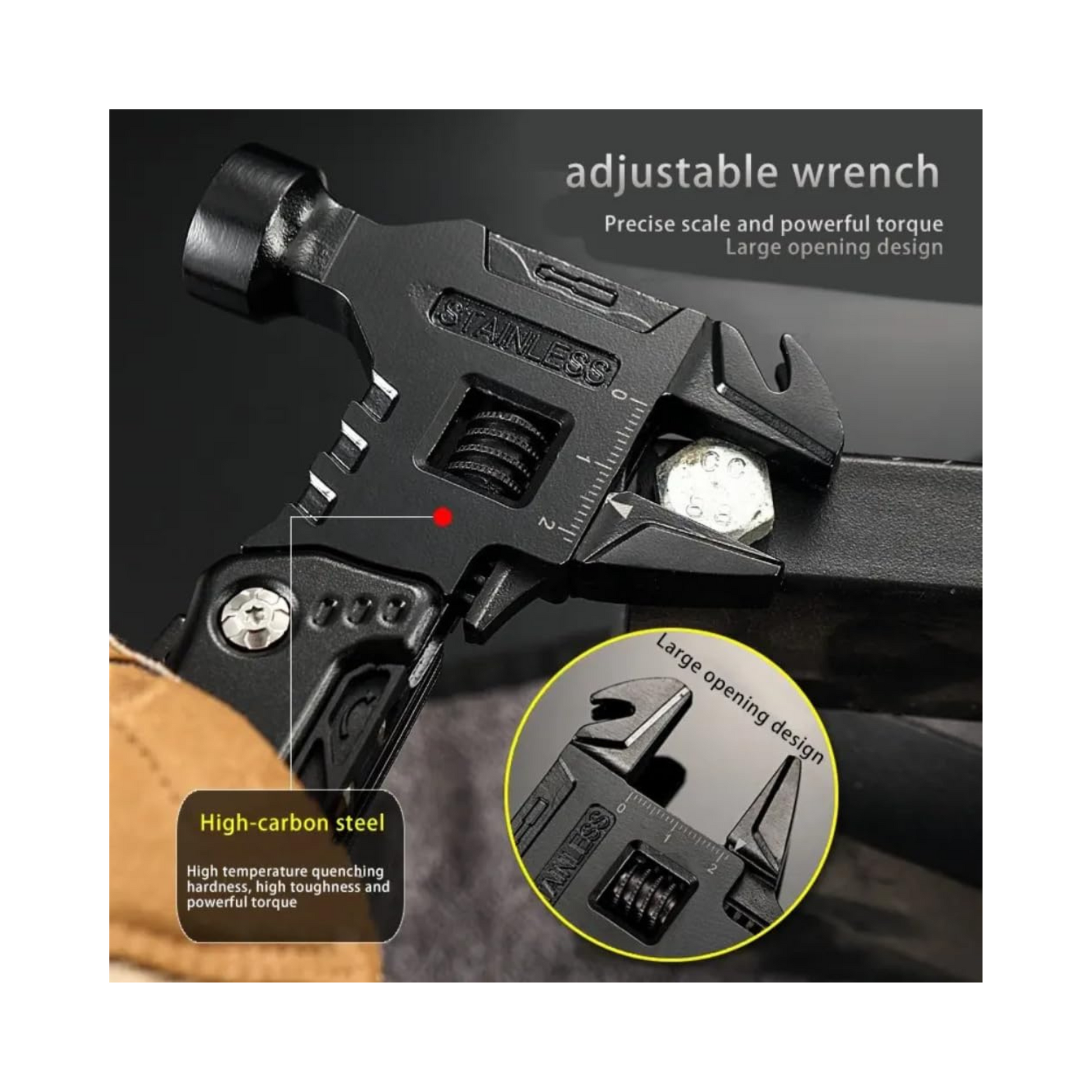 16 in 1 Multi-Tool Hammer Stainless Steel